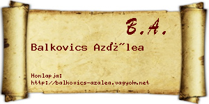Balkovics Azálea névjegykártya